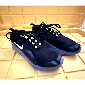 Nike Air Boys Size 6Y Athletic shoes Black & Neon Green Swoosh #AQ2741-011